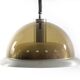 Large seventies aluminium transparent vintage pendant