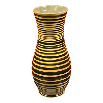 Céramique Vintage, Vase vintage 70" signature à identifier 22,5 cm