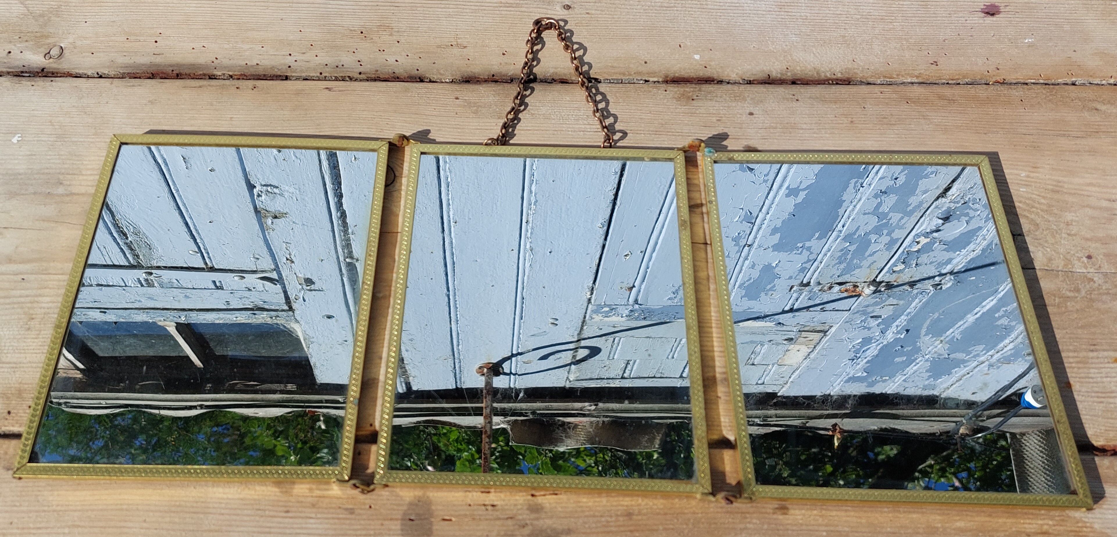 Art deco triptych mirror