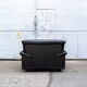 Pair of armchairs in black leather Italy 70s