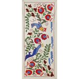 Hand-knotted rug, vintage Turkish rug 44x96 cm