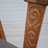 Danish design 70s, pair of dining chairs, solid oak