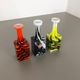 Set of 3 vintage pop art opaline Florence vase design, Italy, 1970s