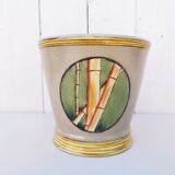 Cache pot en céramique décor bambou Langet