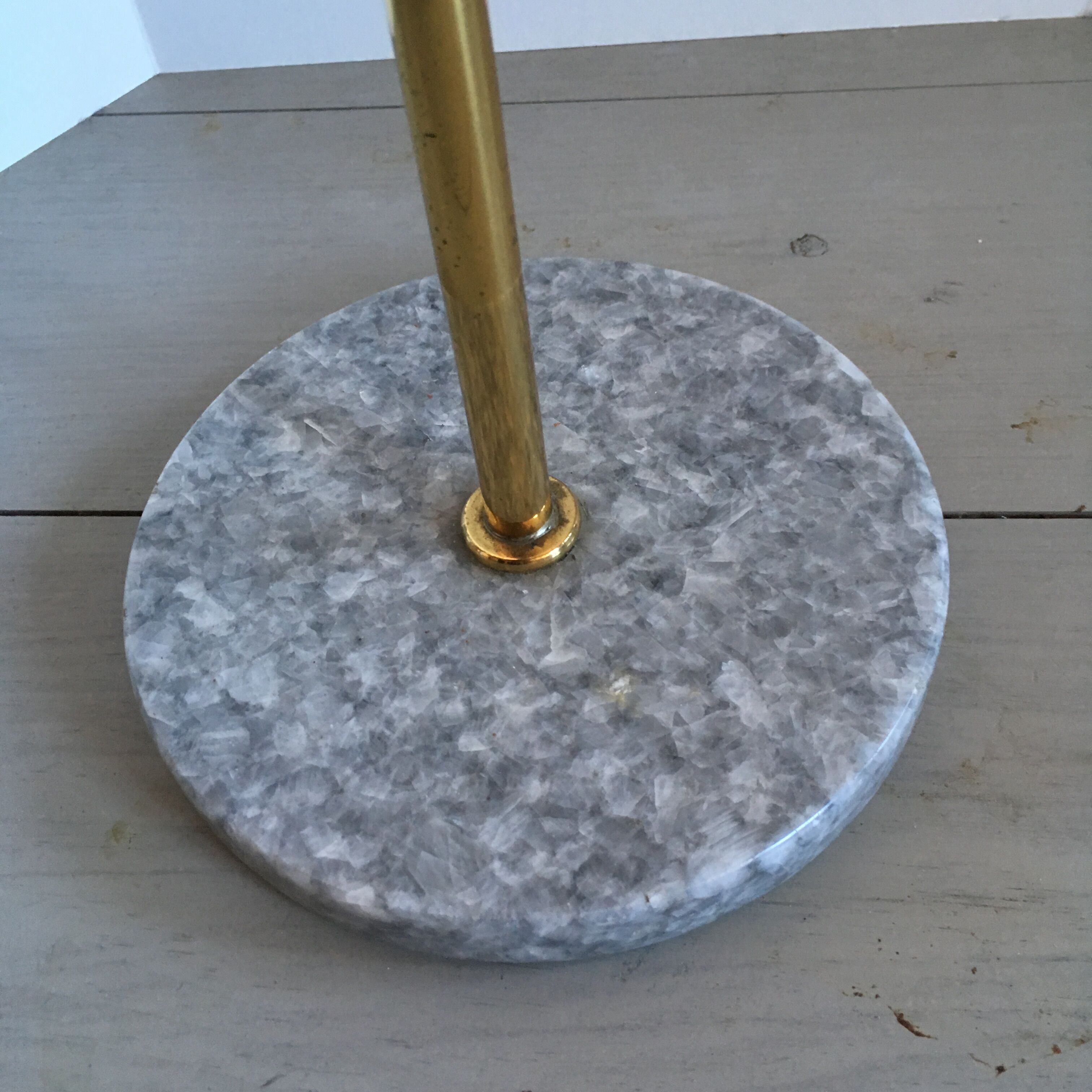 Ashtray mounted in brass and marble