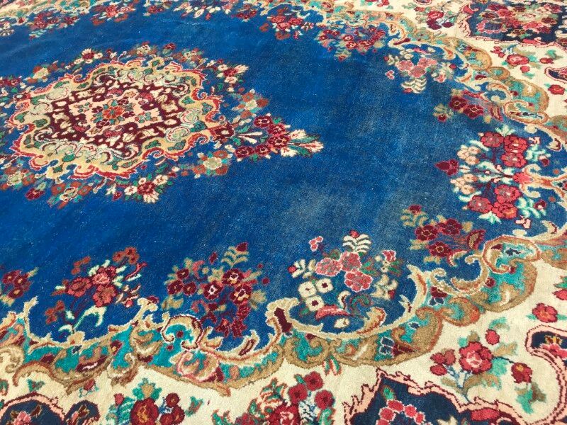 Persian vintage mahal rug handmade 258x373 cm