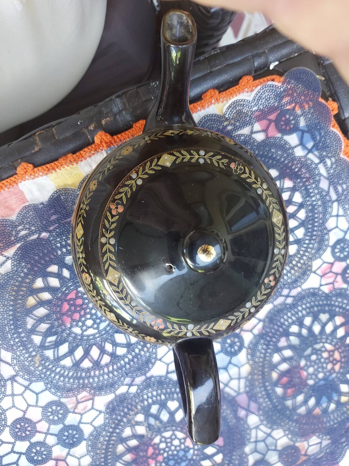 19th century teapot Sarreguemines