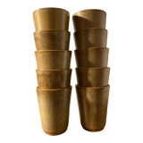 10 Digoin stoneware cups