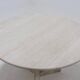 Large Italian Modern Round Travertine Dining Table 1970s