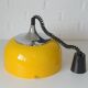Vintage Meblo Harvey Guzzini Pendant Light MCM Yellow Plastic Hanging Lamp