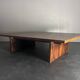 Low Japandi bamboo wabi sabi coffee table by Axel Vervoordt, Belgium 1980s