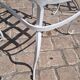Serie de chaises de jardin en metal