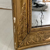 Old mirror wood and gilded stucco 73x61cm