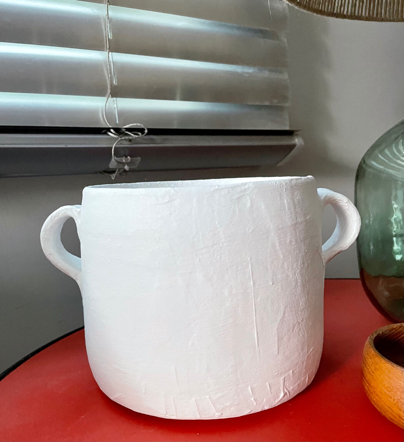 Paper mache vase or pot