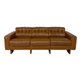 Vintage 1970s De Sede DS-40 camel leather 3-seater sofa