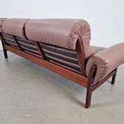 Vintage Teak Leather Sofa from Coja, Netherlands, 1960s