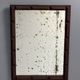 Antique tramp art folk art distressed mirror, Belgium ca 1900s