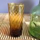 Carafe année 70 avec son verre à orangeade ambré