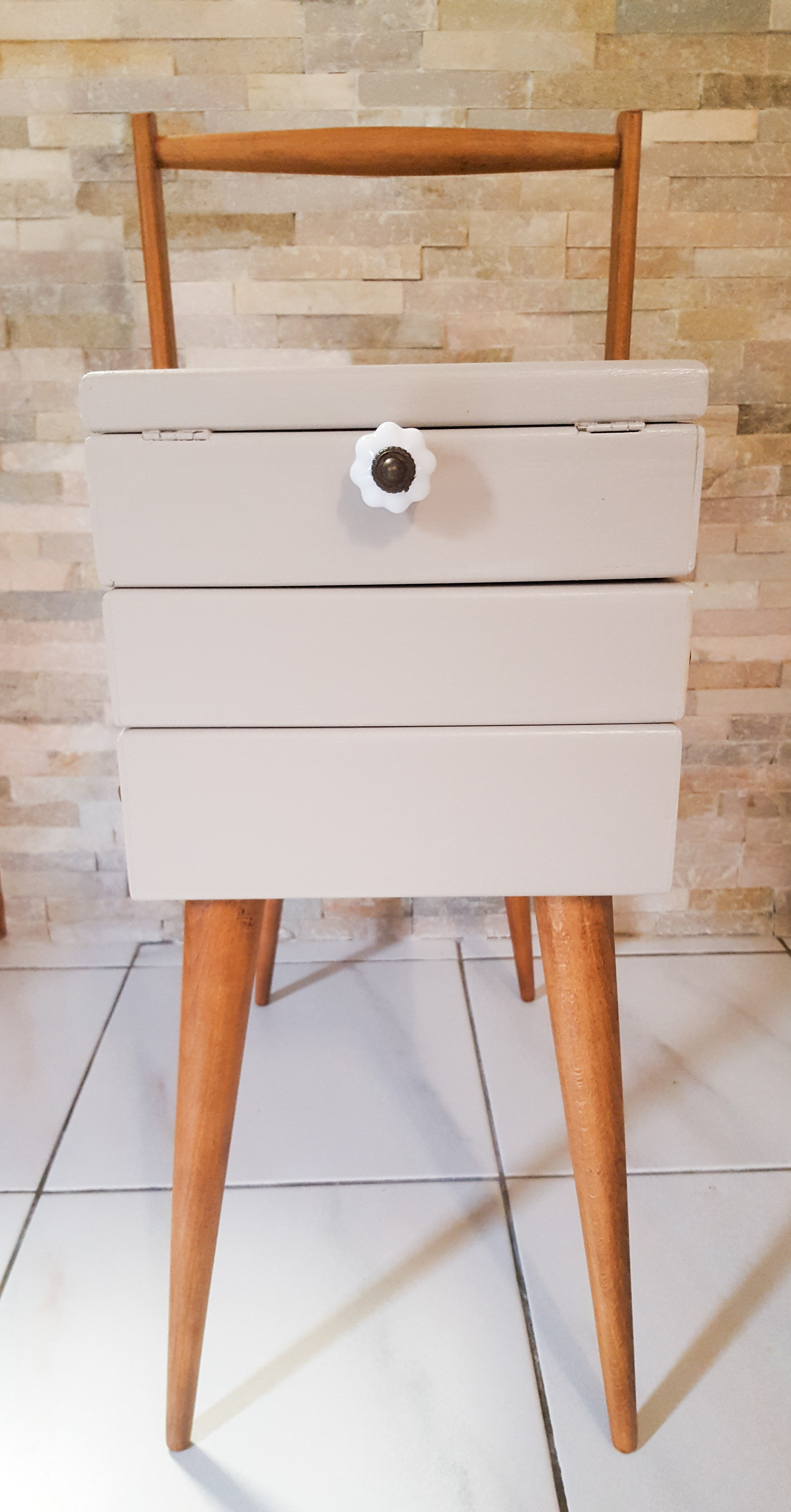 Renovated sewing cart