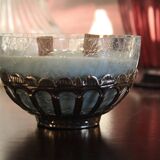 Coupe verre craquelé bougie à la cire de soja