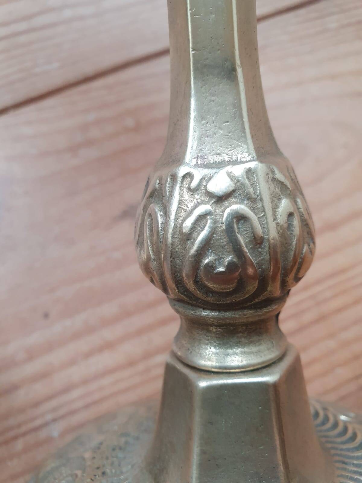 Pair of bronze candlesticks