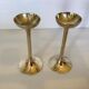 Pair of vintage brass candle holders