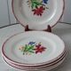 Set of 5 dessert plates Digoin Sarreguemines years 30-40