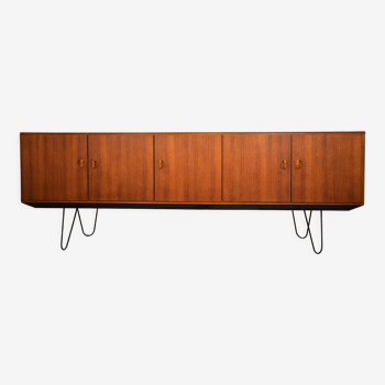 Scandinavian sideboard Fristho teak and metal