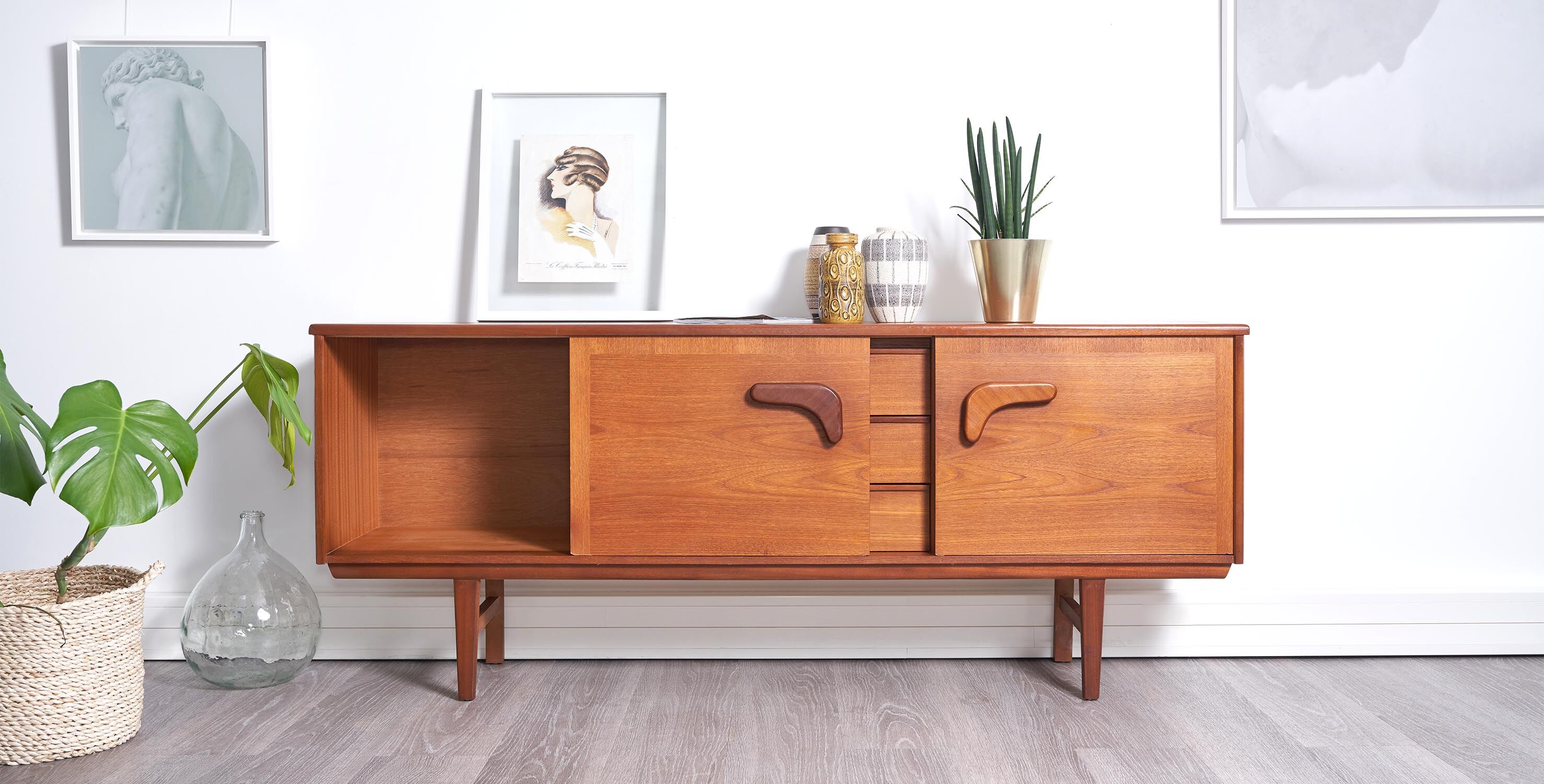 Sideboard 1960 style scandinavian 180cm