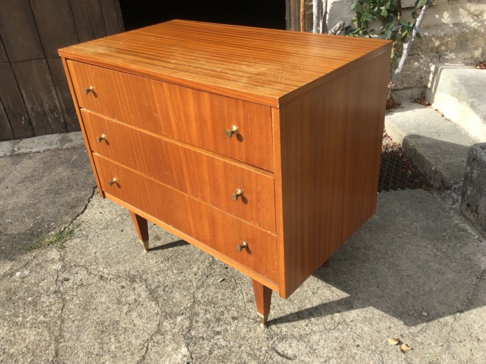 Scandinavian design commodity in vintage teak 1970