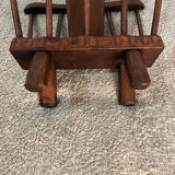 Brutalist wooden magazine holder