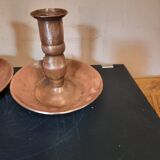 Pair of copper candlesticks