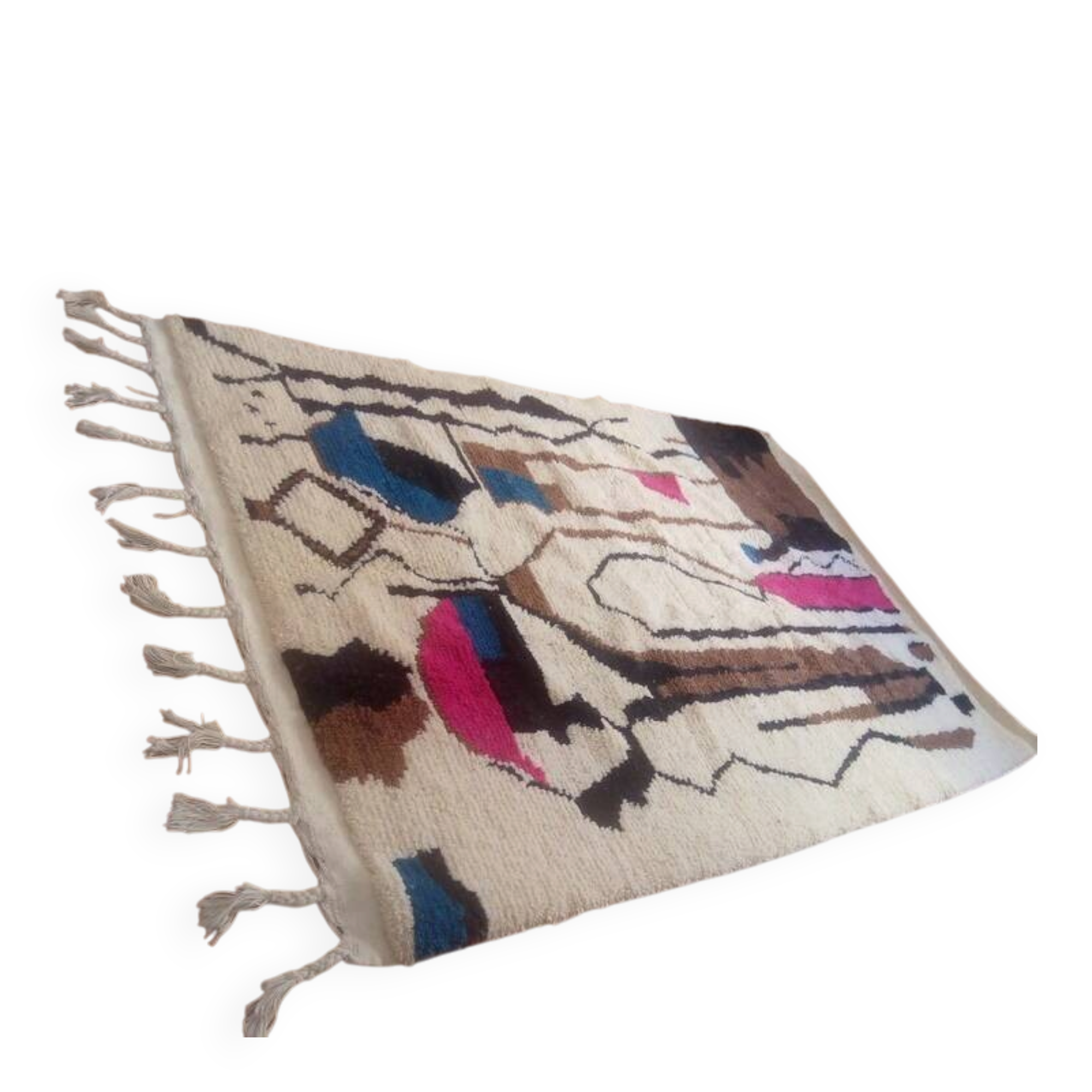Berber design rug - brown touch - handmade Moroccan rug - 247x152 cm