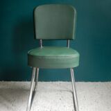 Office chair in green skaï