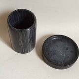 2-piece black marble desk set from the 1970s