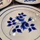 Lot de 3 assiettes Moulin des Loups bleu