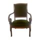Fauteuil velours vert