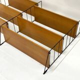 Antique Large Double Wall Shelf - Metal & Wood - 50/60's