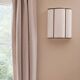 Pair of cream jute wall sconces and bronze velvet