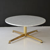Coffee table by Michel Kin for Arflex in marble and brass