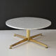 Coffee table by Michel Kin for Arflex in marble and brass