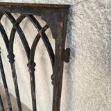 Gothic style wrought iron gate