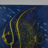 Huile sur toile poisson ange