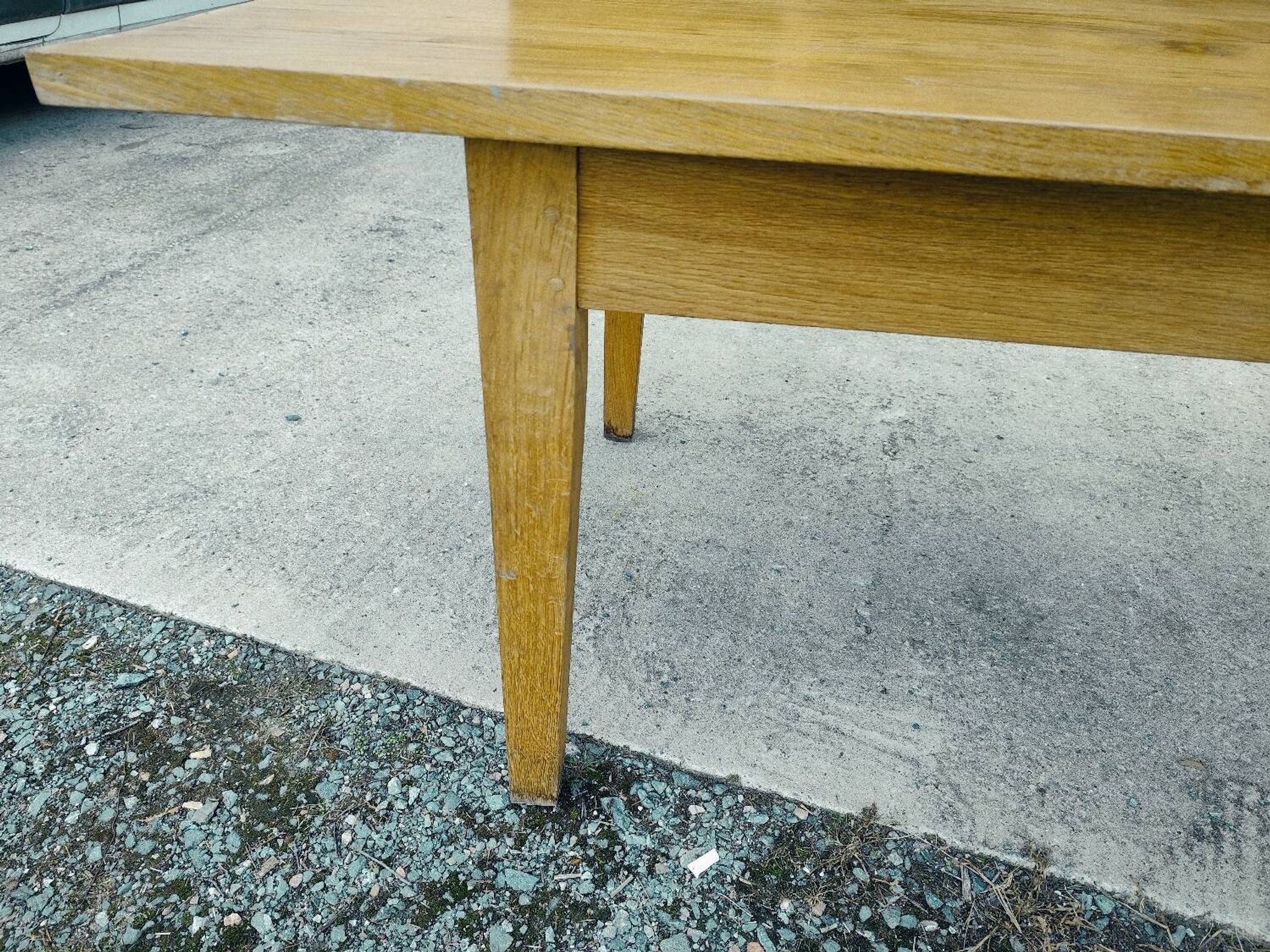 Duo table de ferme XXL 320 cm chêne pieds fuseaux