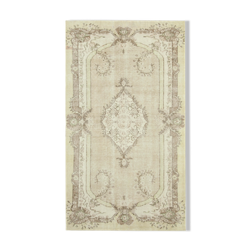 Tapis décoratif beige anatolien tissé à la main 177 cm x 314 cm - 38978