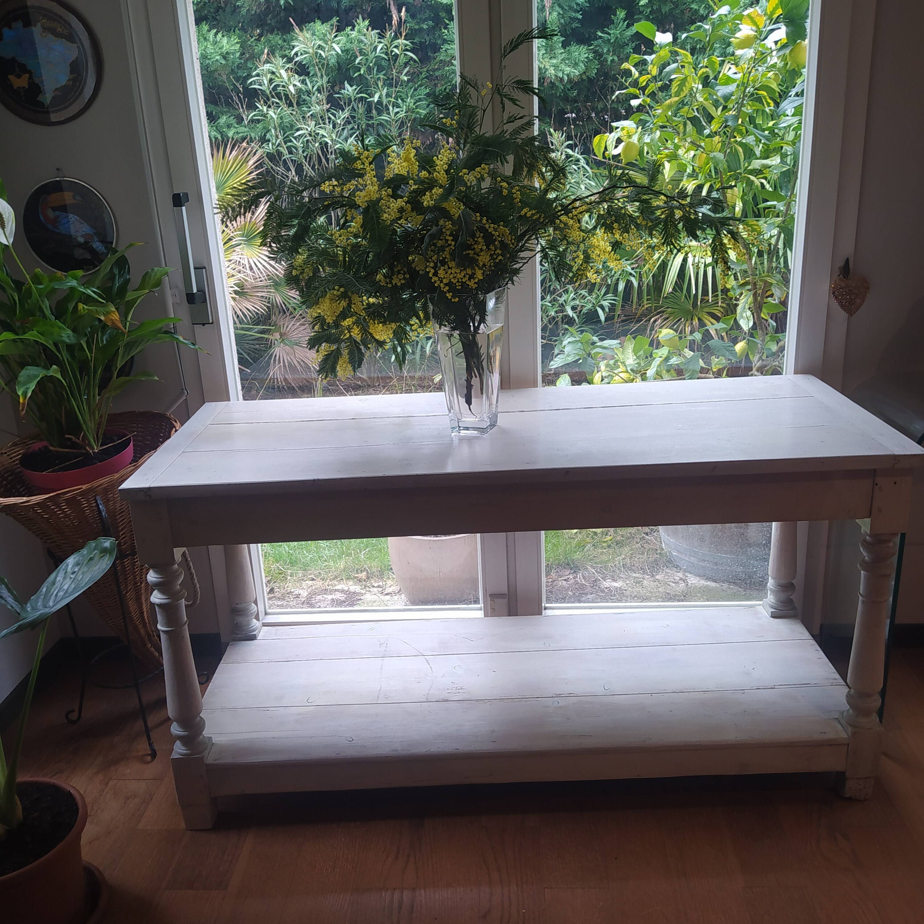 table de drapier 19ème peinte