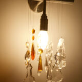 Suspension lustre Anthologie Quartett 11 lampes modèle Cellula + 1 applique cristal