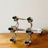 Vintage chrome metal chandelier - Space Age Design - SA Boulanger