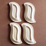 4 dishes Verceram vintage leaves