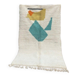 Handmade pure wool rug, size 100 x 200 cm